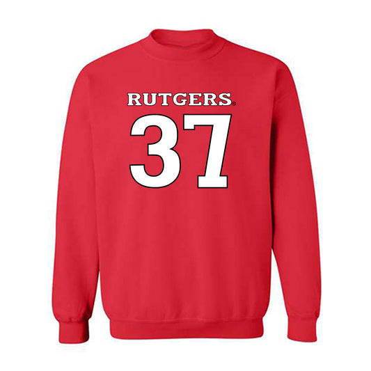 Rutgers - NCAA Baseball : Joe Mazza - Replica Shersey Crewneck Sweatshirt-0