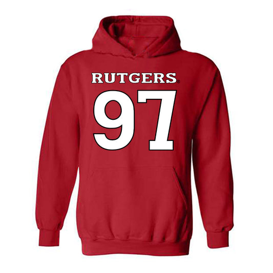 Rutgers - NCAA Football : Riley McCann - Replica Shersey Hooded Sweatshirt-0