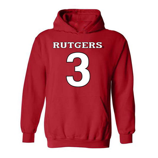 Rutgers - NCAA Women's Lacrosse : Samantha Swanovich - Replica Shersey Hooded Sweatshirt-0