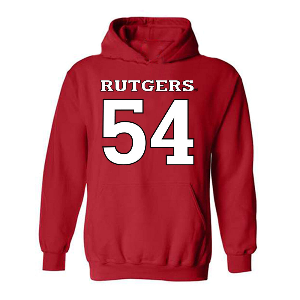 Rutgers - NCAA Football : Taj White - Replica Shersey Hooded Sweatshirt-0