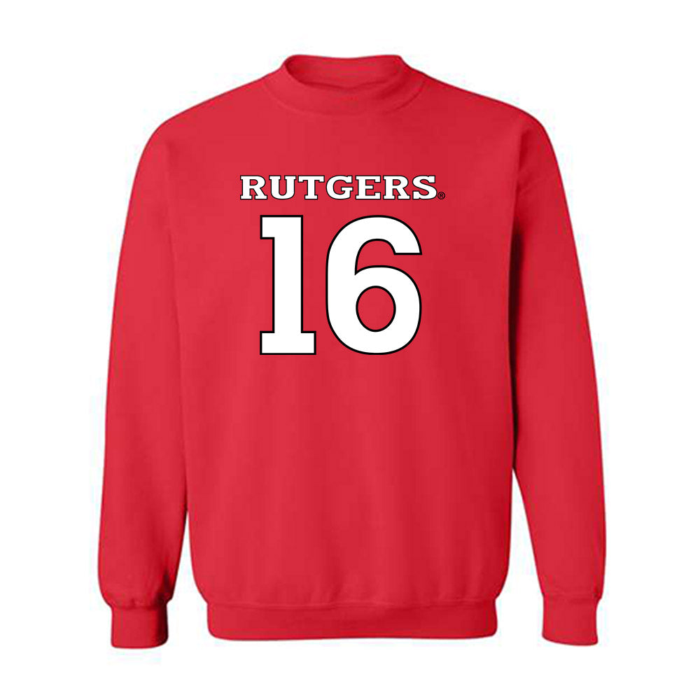 Rutgers - NCAA Men's Soccer : Dylan Carlson - Replica Shersey Crewneck Sweatshirt-0