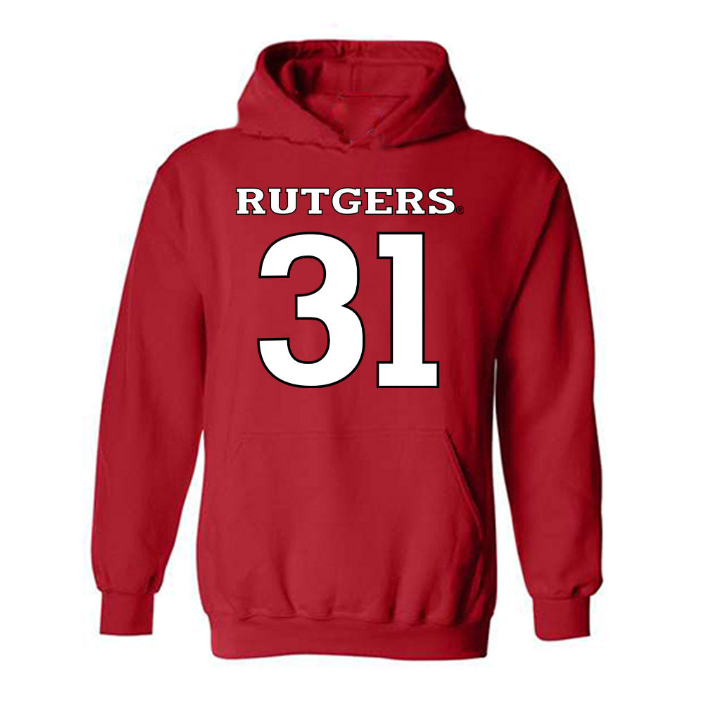 Rutgers - NCAA Football : Michael Robinson - Replica Shersey Hooded Sweatshirt-0