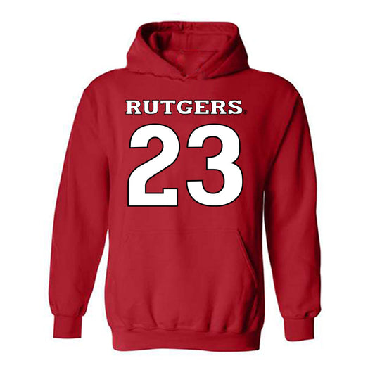 Rutgers - NCAA Football : Edd Guerrier - Replica Shersey Hooded Sweatshirt-0