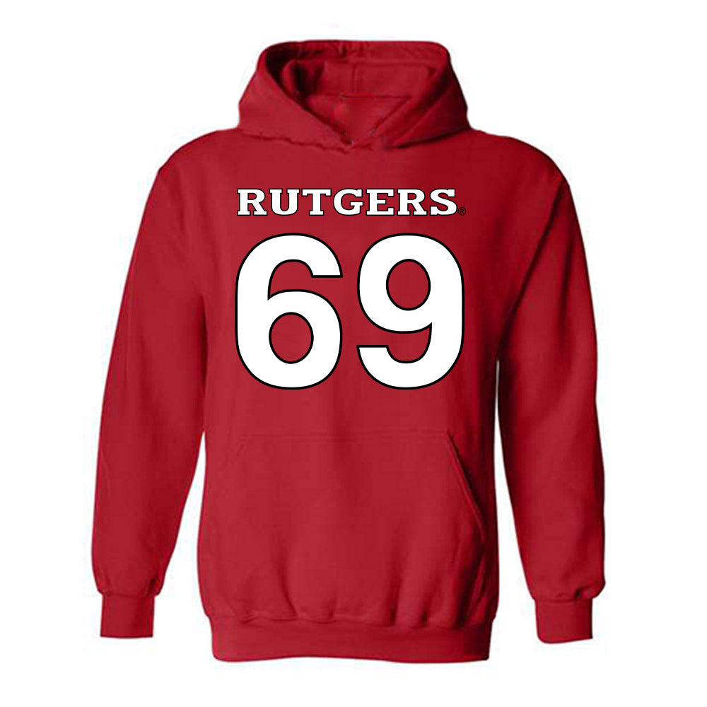 Rutgers - NCAA Football : Kwabena Asamoah - Replica Shersey Hooded Sweatshirt-0