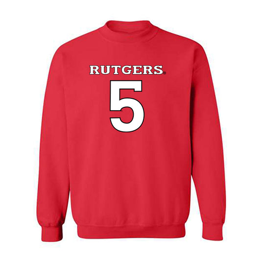 Rutgers - NCAA Baseball : Andrew Goldan - Replica Shersey Crewneck Sweatshirt-0