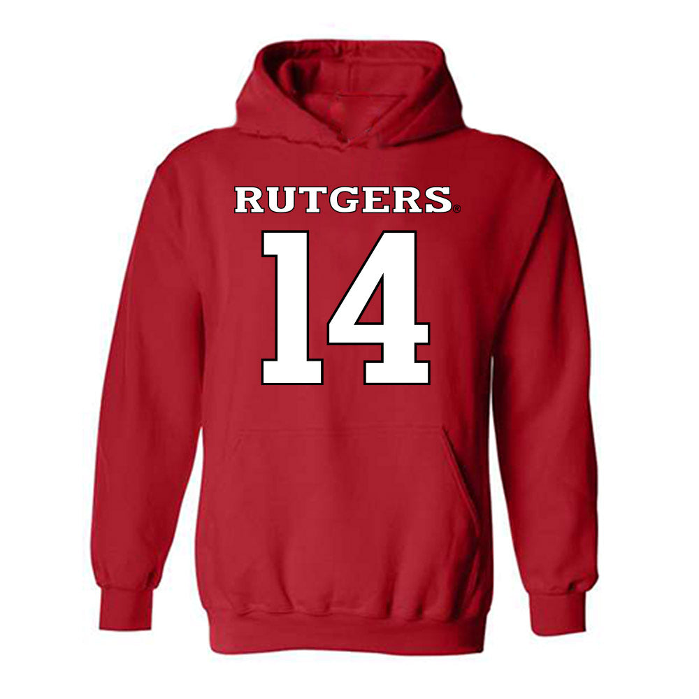 Rutgers - NCAA Football : Jordan Thompson - Replica Shersey Hooded Sweatshirt-0