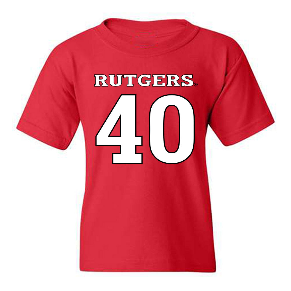 Rutgers - NCAA Baseball : Jager Nailor - Replica Shersey Youth T-Shirt-0