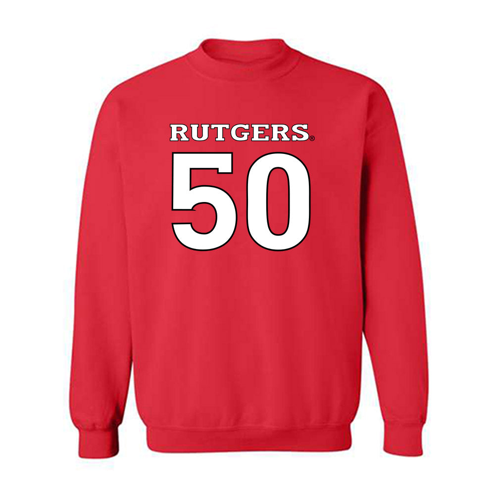 Rutgers - NCAA Softball : Dezaria Johnson - Replica Shersey Crewneck Sweatshirt-0