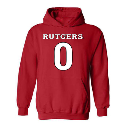 Rutgers - NCAA Women's Track & Field : Kaila Spence - Replica Shersey Hooded Sweatshirt-0