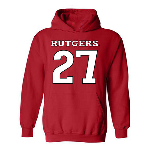 Rutgers - NCAA Baseball : Gabriel Rivera - Replica Shersey Hooded Sweatshirt-0
