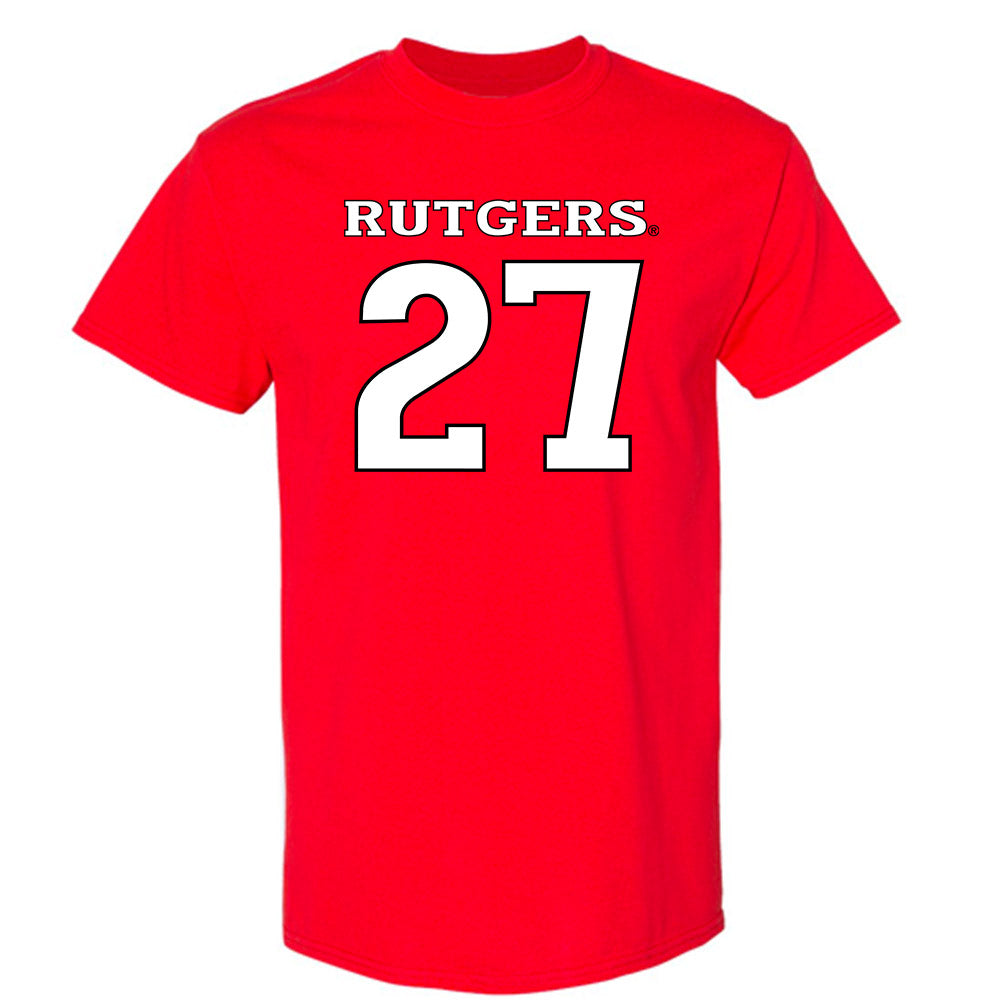 Rutgers - NCAA Men's Basketball : Denis Badalau - Replica Shersey T-Shirt-0