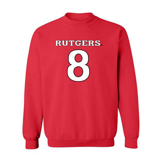 Rutgers - NCAA Football : Jordan Walker - Replica Shersey Crewneck Sweatshirt-0