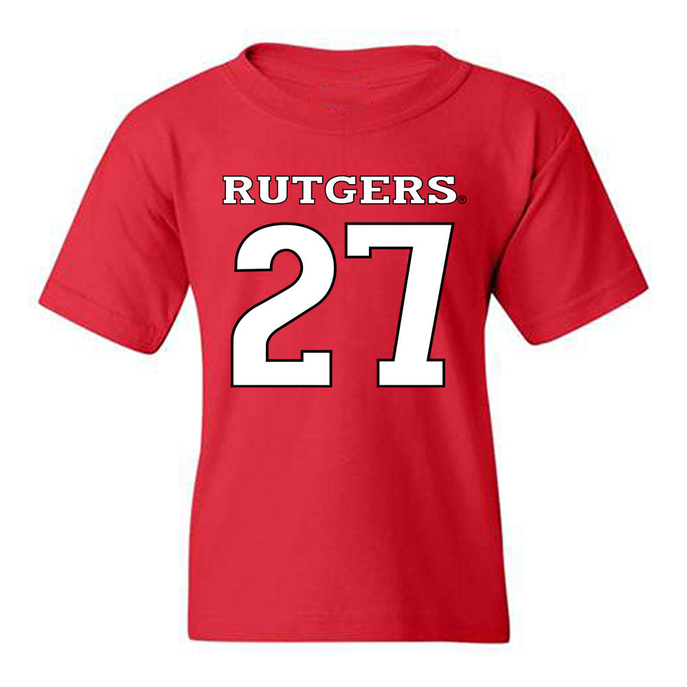 Rutgers - NCAA Men's Basketball : Denis Badalau - Replica Shersey Youth T-Shirt-0