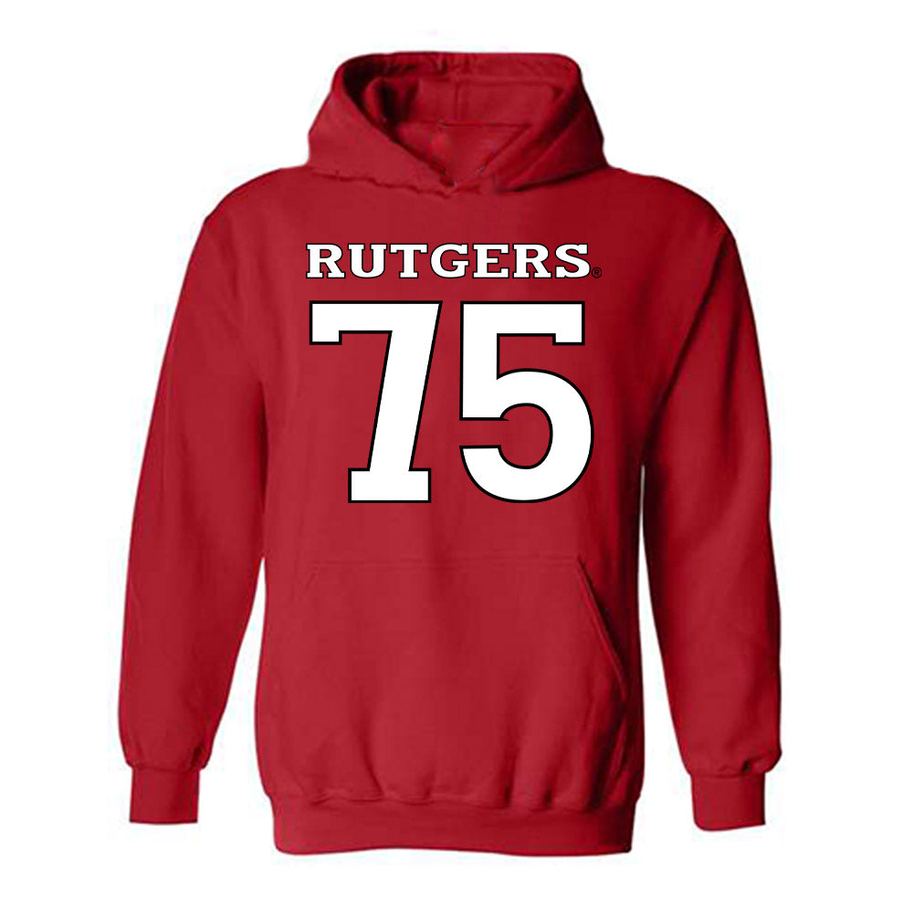 Rutgers - NCAA Football : Raynor Andrews - Replica Shersey Hooded Sweatshirt-0