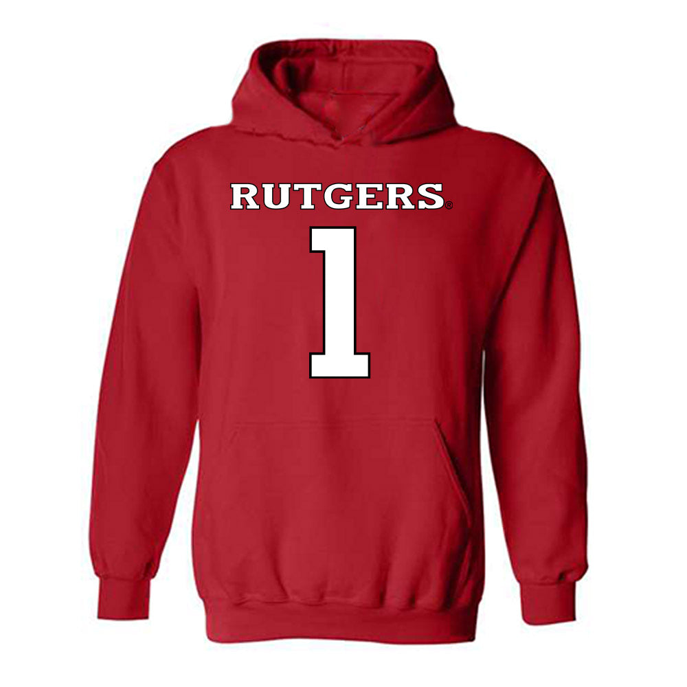 Rutgers - NCAA Football : FamH Toure - Replica Shersey Hooded Sweatshirt-0