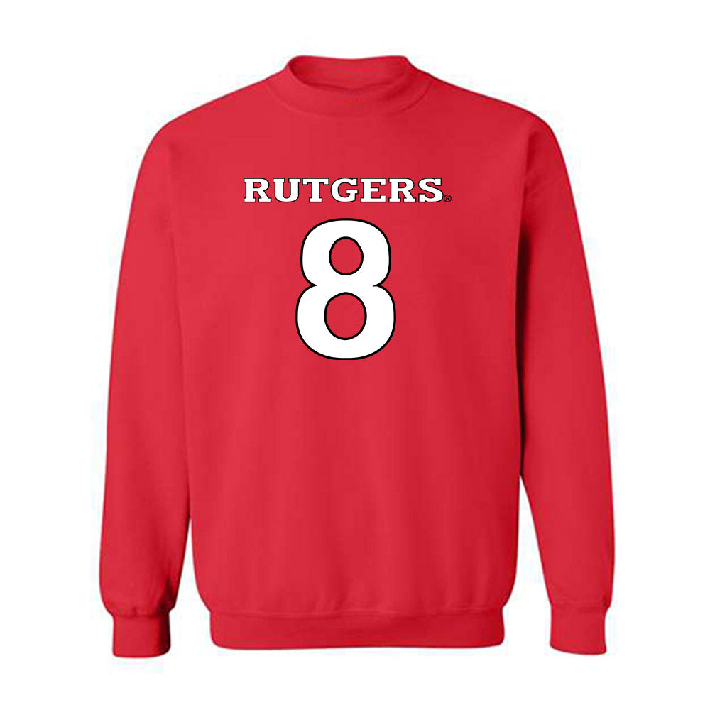 Rutgers - NCAA Men's Lacrosse : Brady Kurdyla - Replica Shersey Crewneck Sweatshirt-0
