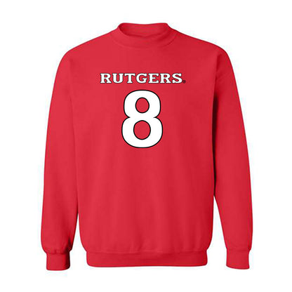Rutgers - NCAA Men's Lacrosse : Brady Kurdyla - Replica Shersey Crewneck Sweatshirt-0