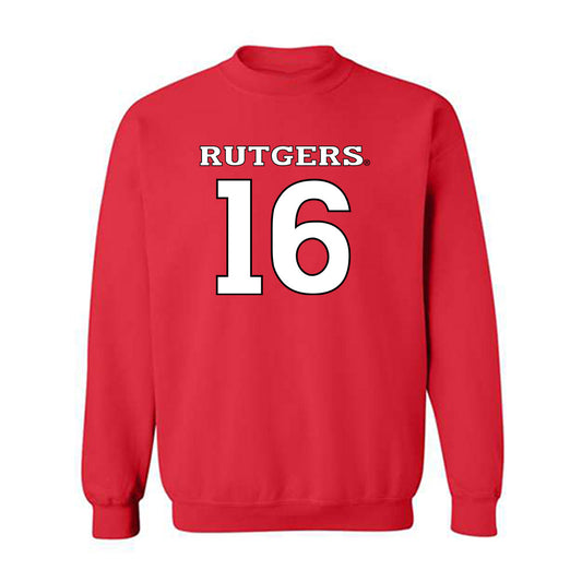 Rutgers - NCAA Football : Jesse Ofurie - Replica Shersey Crewneck Sweatshirt-0
