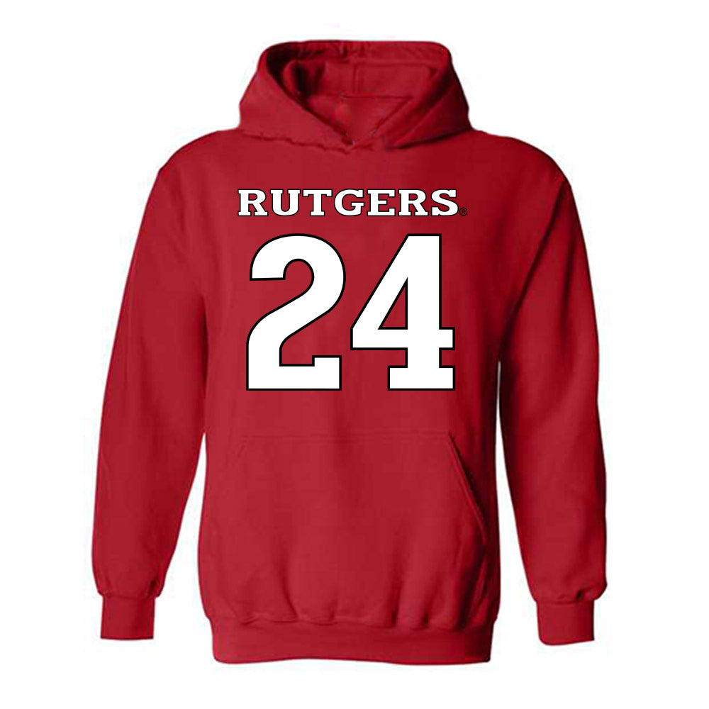Rutgers - NCAA Football : Kevin Levy - Replica Shersey Hooded Sweatshirt-0