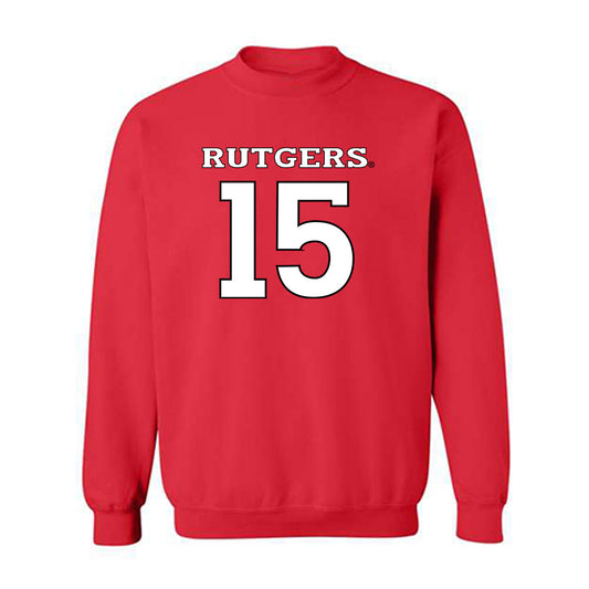 Rutgers - NCAA Men's Basketball : Gevonte Ware - Replica Shersey Crewneck Sweatshirt-0