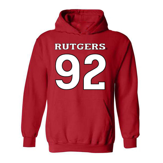 Rutgers - NCAA Men's Lacrosse : Cardin Stoller - Replica Shersey Hooded Sweatshirt-0