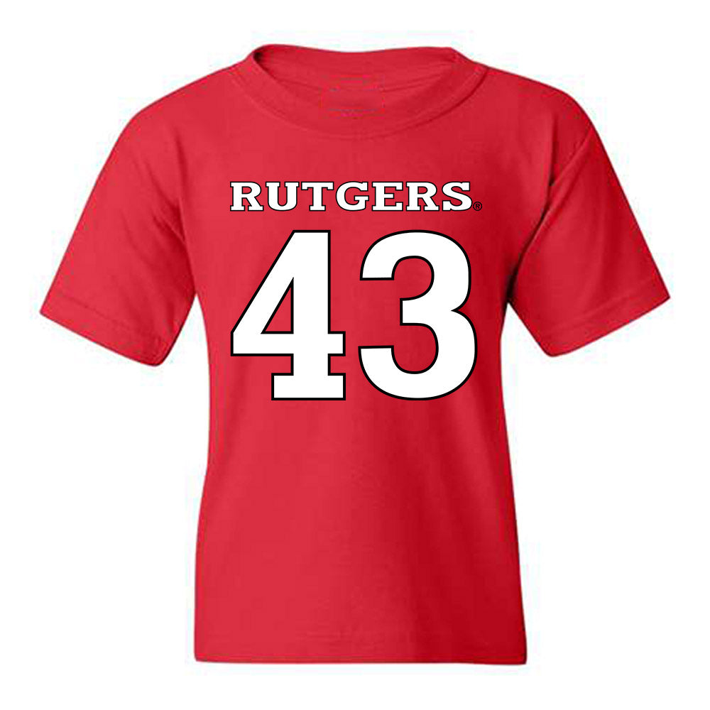 Rutgers - NCAA Baseball : Finn Haines - Replica Shersey Youth T-Shirt-0