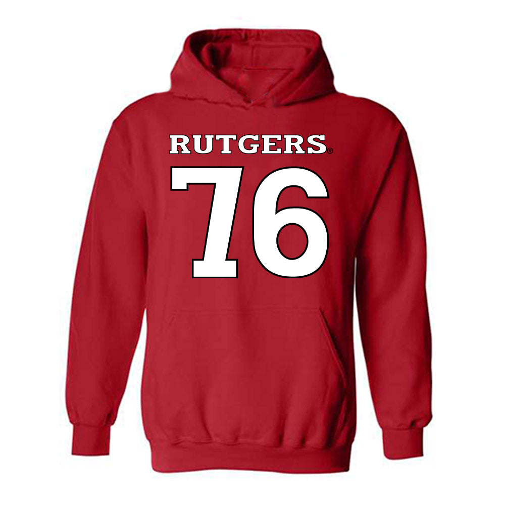 Rutgers - NCAA Football : Dantae Chin - Replica Shersey Hooded Sweatshirt-0