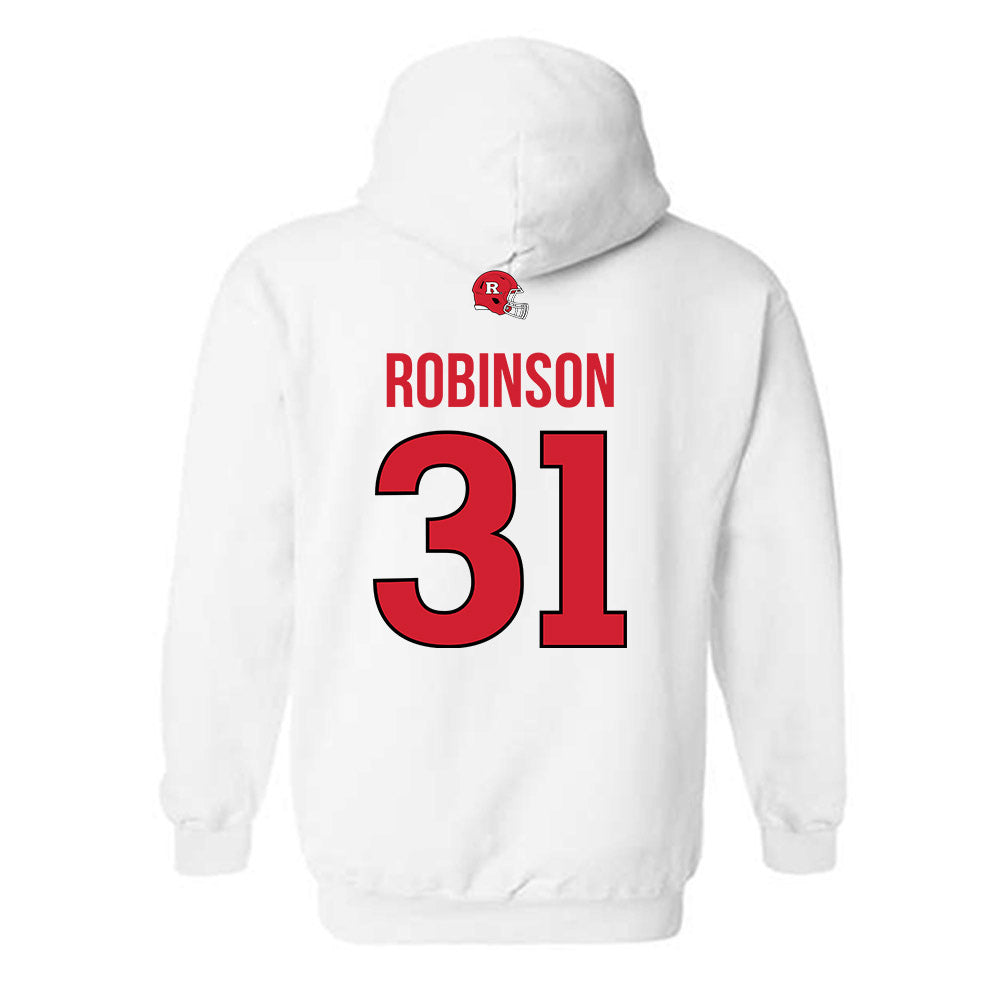 Rutgers - NCAA Football : Michael Robinson - Classic Shersey Hooded Sweatshirt-1