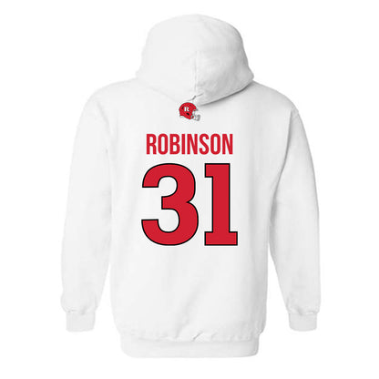 Rutgers - NCAA Football : Michael Robinson - Classic Shersey Hooded Sweatshirt-1