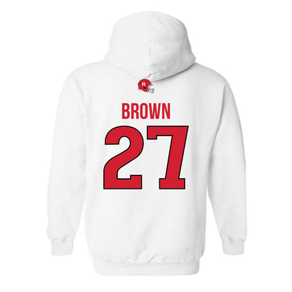 Rutgers - NCAA Football : Samuel Brown - Classic Shersey Hooded Sweatshirt-1