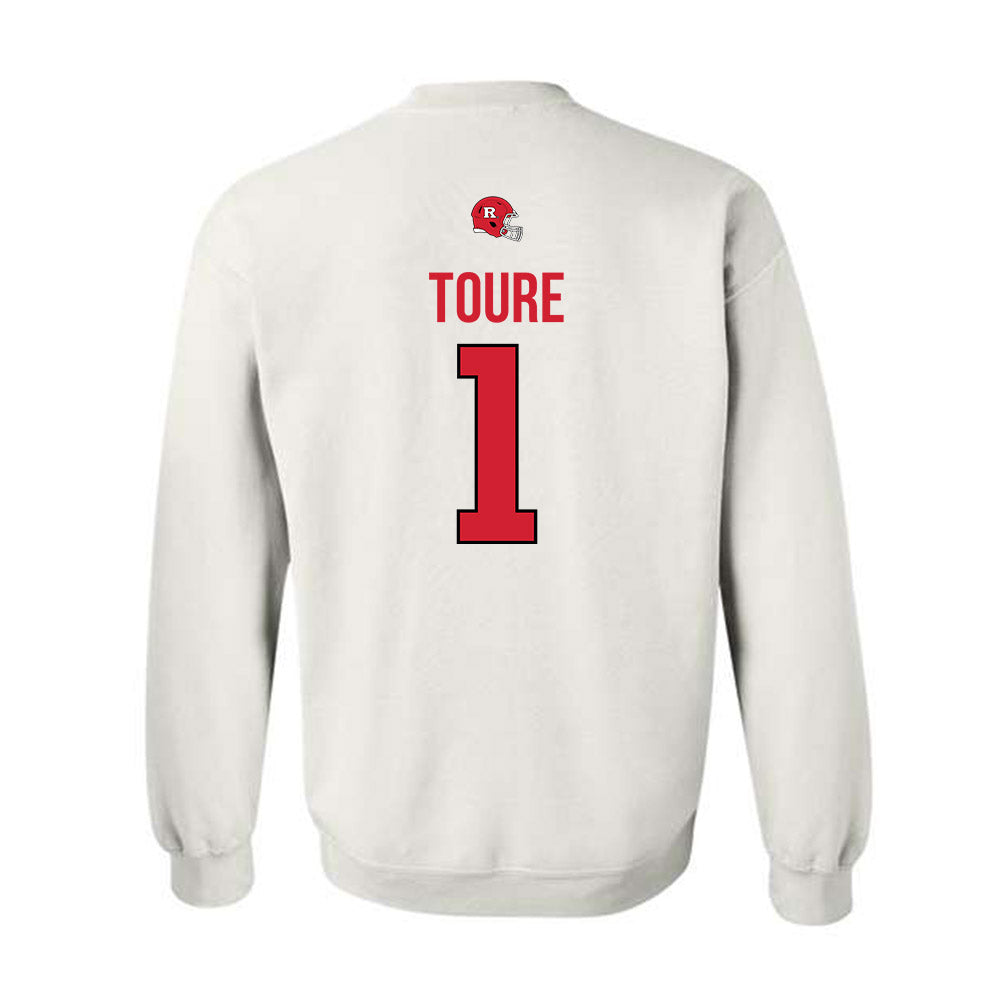 Rutgers - NCAA Football : FamH Toure - Classic Shersey Crewneck Sweatshirt-1