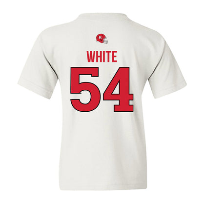 Rutgers - NCAA Football : Taj White - Classic Shersey Youth T-Shirt-1