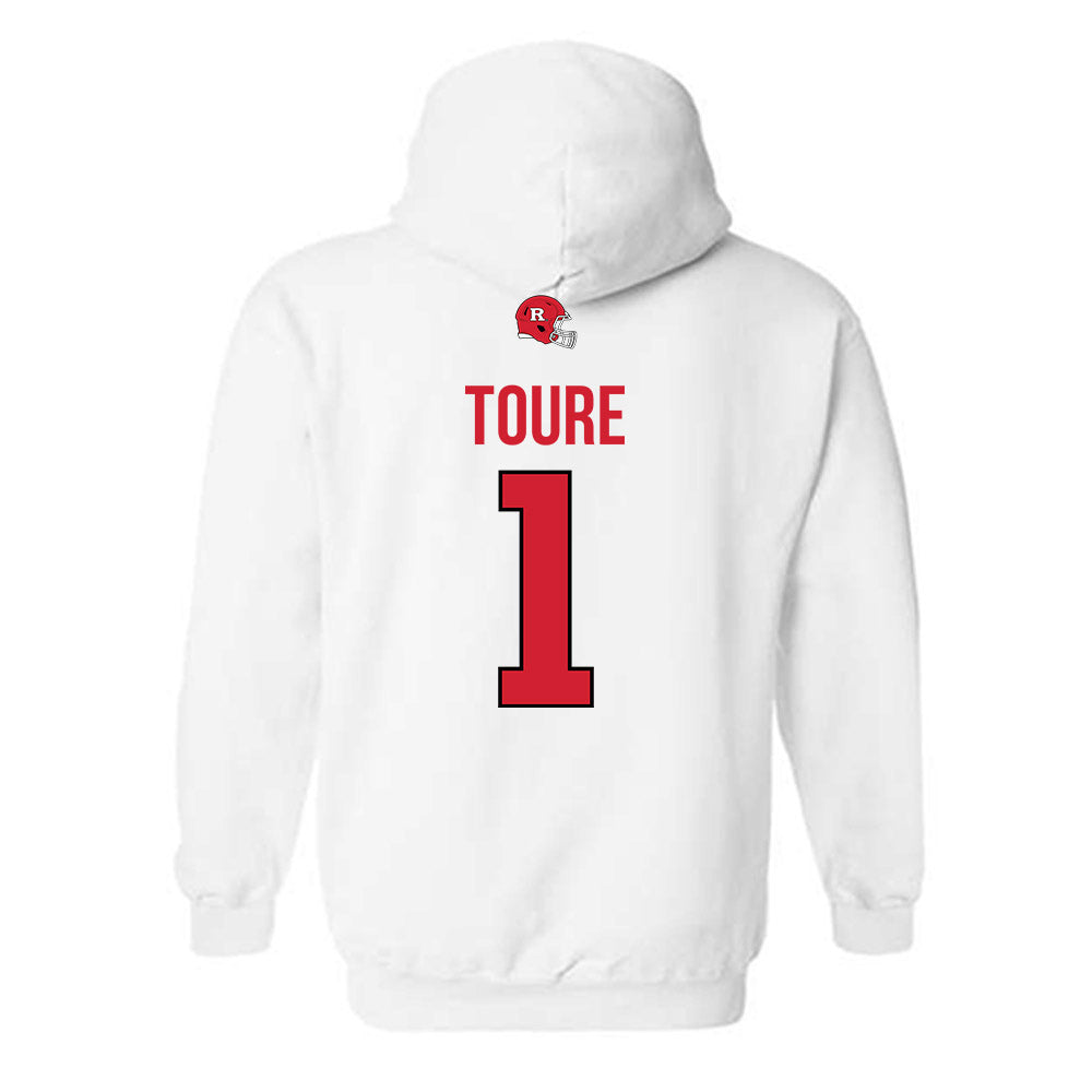 Rutgers - NCAA Football : FamH Toure - Classic Shersey Hooded Sweatshirt-1