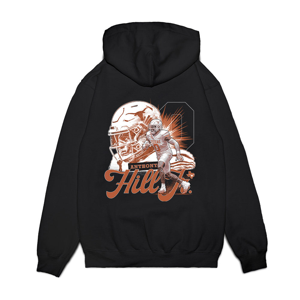 Texas - NCAA Football : Anthony Hill Jr - Graphic Tee Premium Hooded Sweatshirt-1