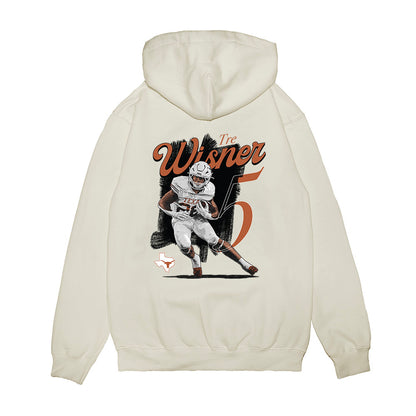 Texas - NCAA Football : Quintrevion Wisner - Graphic Tee Premium Hooded Sweatshirt-1