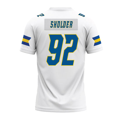Delaware - NCAA Football : Sky Sholder - White Premium Football Jersey-1