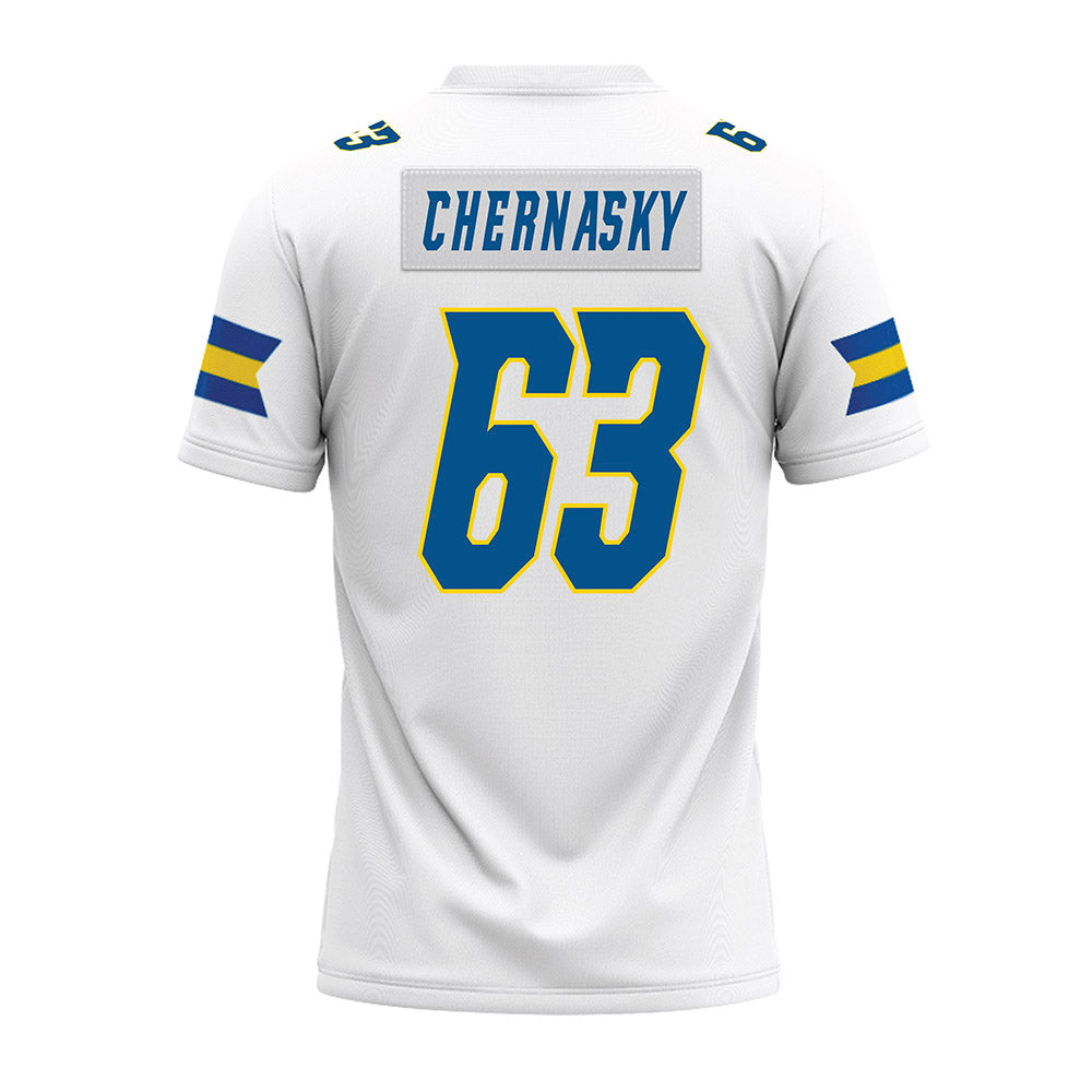 Delaware - NCAA Football : Thomas Chernasky - White Premium Football Jersey-1