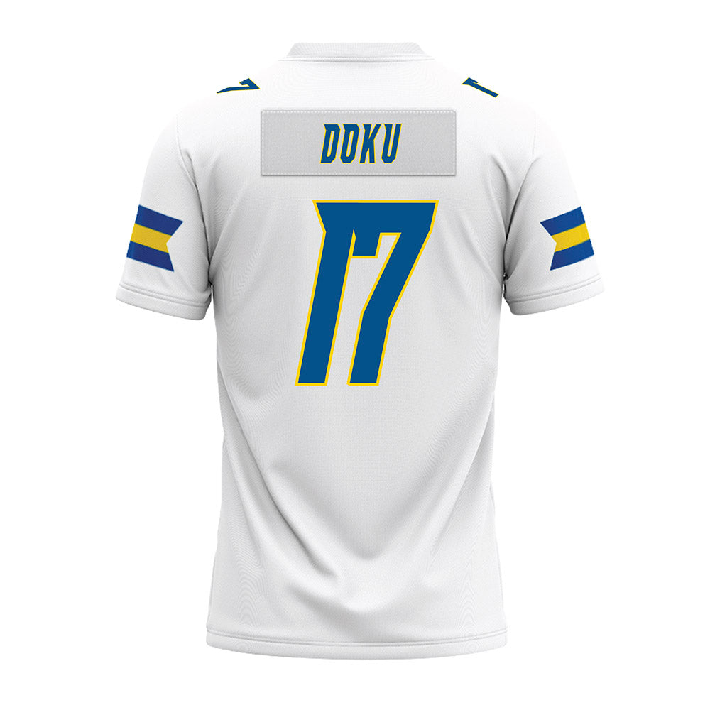 Delaware - NCAA Football : Emmanuel Doku - White Premium Football Jersey-1