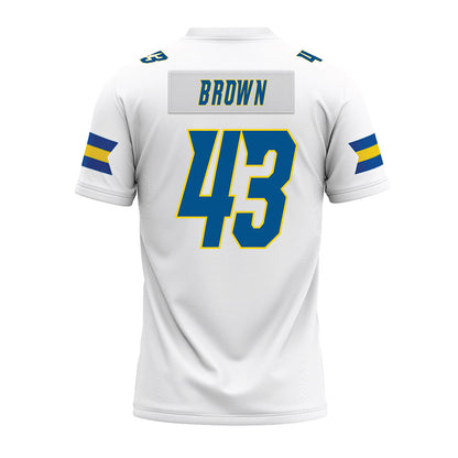 Delaware - NCAA Football : Luke Brown - White Premium Football Jersey-1