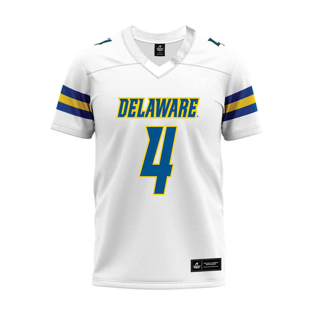 Delaware - NCAA Football : Nicholas Minicucci - White Premium Football Jersey-0