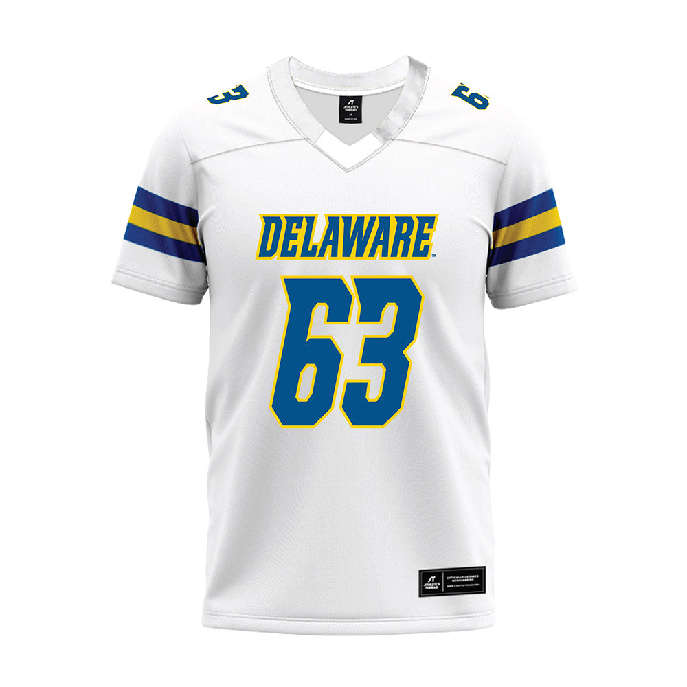 Delaware - NCAA Football : Thomas Chernasky - White Premium Football Jersey-0