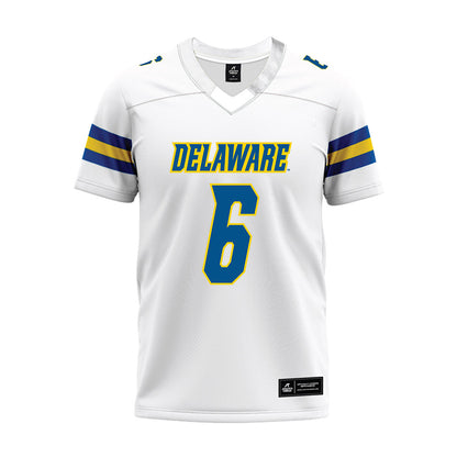 Delaware - NCAA Football : Kshawn Cox - White Premium Football Jersey-0
