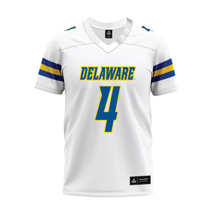 Delaware - NCAA Football : Akhoury Lyde - White Premium Football Jersey-0