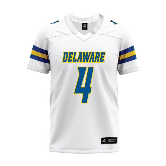 Delaware - NCAA Football : Akhoury Lyde - White Premium Football Jersey-0