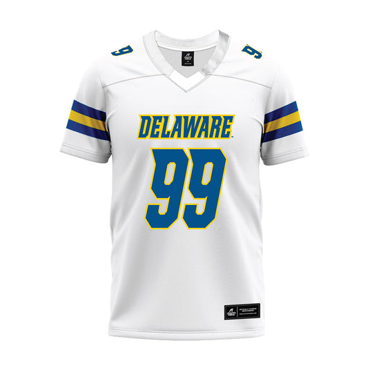 Delaware - NCAA Football : Brenden Lach - White Premium Football Jersey-0