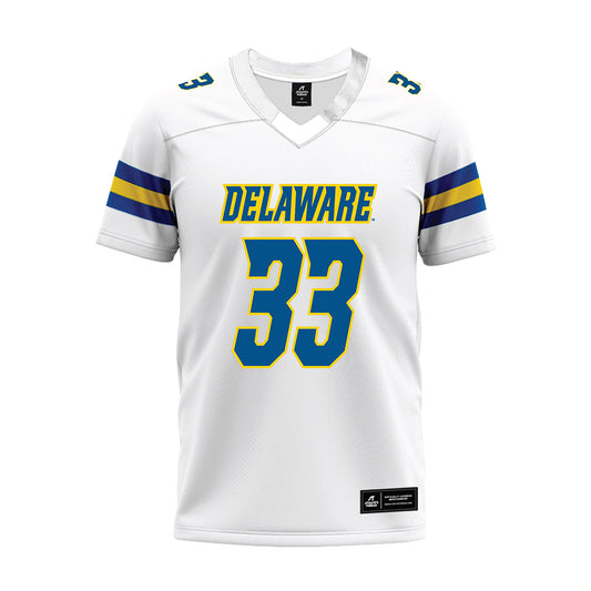 Delaware - NCAA Football : Trace Scott - White Premium Football Jersey-0