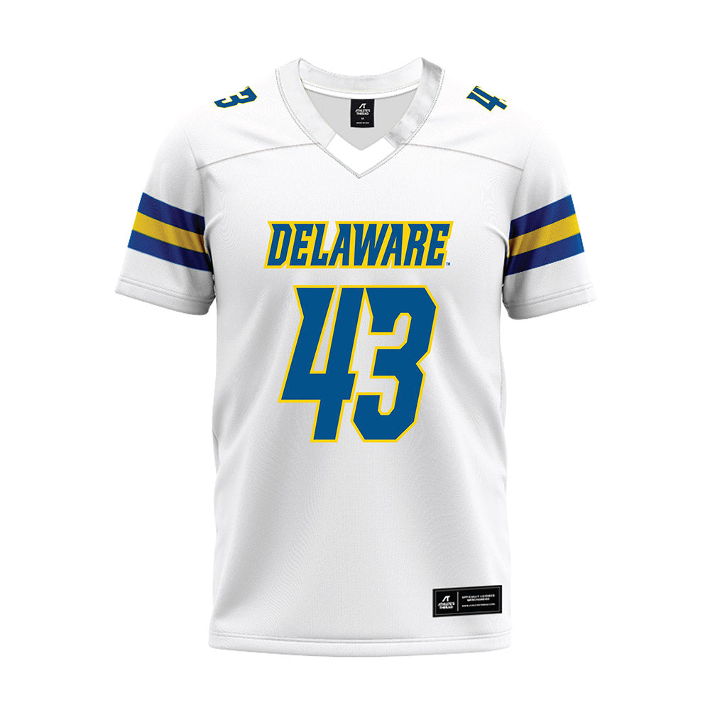 Delaware - NCAA Football : Luke Brown - White Premium Football Jersey-0