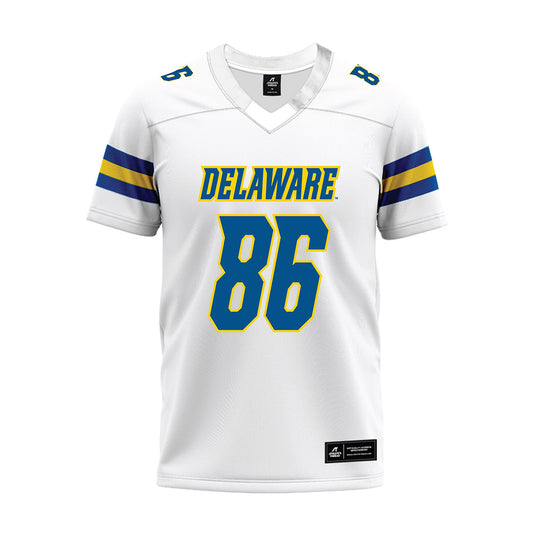 Delaware - NCAA Football : Jaxson Bowman - White Premium Football Jersey-0