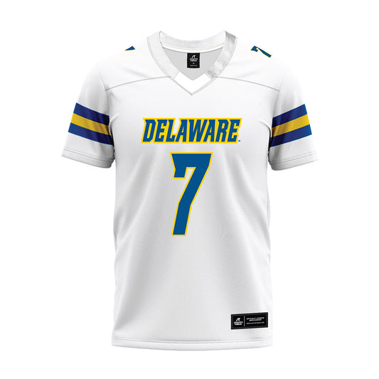 Delaware - NCAA Football : KT Seay - White Premium Football Jersey-0