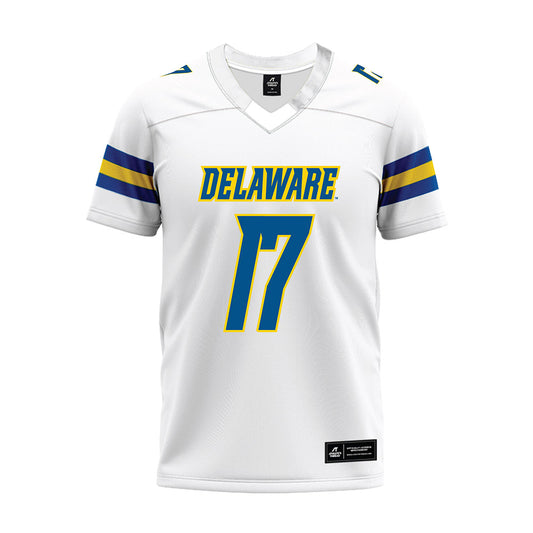 Delaware - NCAA Football : Emmanuel Doku - White Premium Football Jersey-0